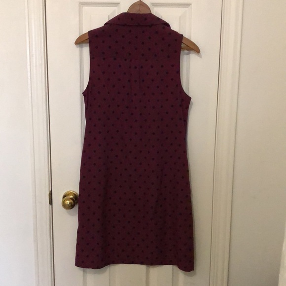 Collared sleeveless polka dot dress - Picture 2 of 5